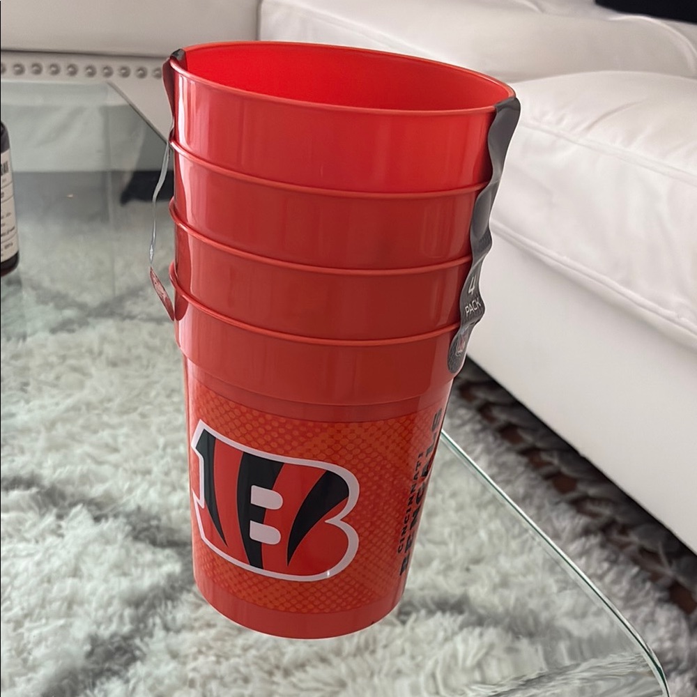 Cincinnati Bengals Orange Plastic Cups
